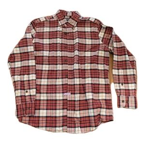 Orvis Men's Classic Fit Flannel Plaid Button-Down Shirt Plaid 100% Cotton M